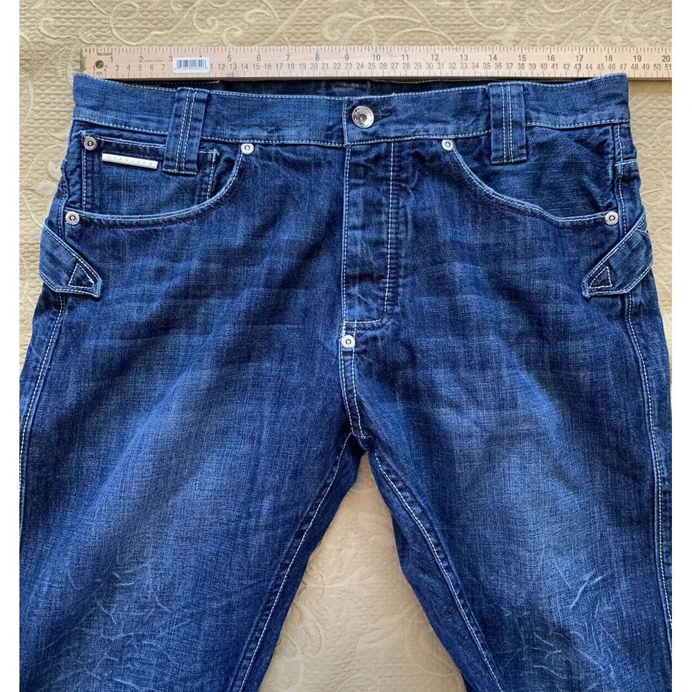 Sean John Vintage Clayton Button Fly Streetwear‎ Jeans Blue Size 36